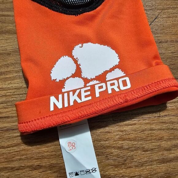 Nike Clemson Tigers PE Pro Hyperstrong Football Sleeve Elbow Protector Orange XL - Picture 8 of 9